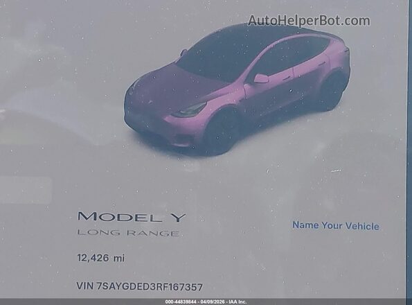 7SAYGDED3RF167357 2024 TESLA MODEL Y Gray 