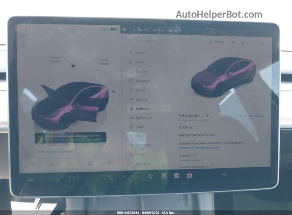 7SAYGDED3RF167357 2024 TESLA MODEL Y Gray Вид задніх сидінь