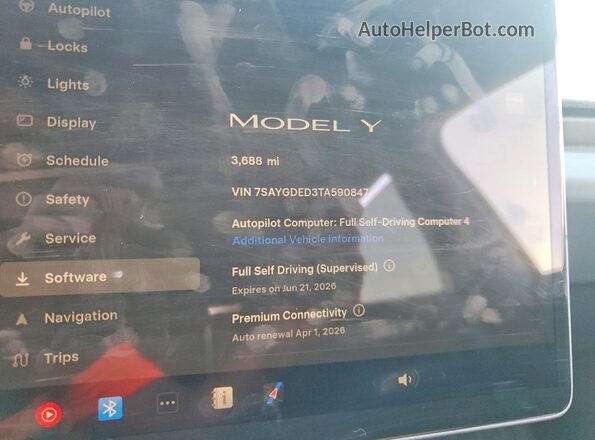 7SAYGDED3TA590847 2026 TESLA MODEL Черный Вид щитка приборов