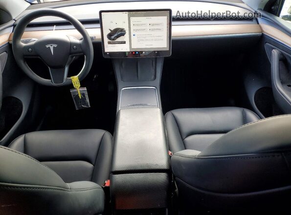 7SAYGDED5SF249158 2025 TESLA MODEL Y Gray Widok zestawu wskaźników