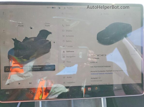 7SAYGDED5TF560090 2026 TESLA MODEL Black Вид щитка приладів