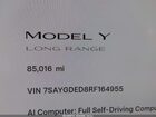 2024 Tesla Model Y Long Range Single Motor Rear-wheel Drive/rwd Gray vin: 7SAYGDED8RF164955 2024 Tesla Model Y Long Range Single Motor Rear-wheel Drive/rwd Gray vin: 7SAYGDED8RF164955
