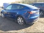 2022 Tesla Model Y Long Range Dual Motor All-wheel Drive Blue vin: 7SAYGDEE0NA018257