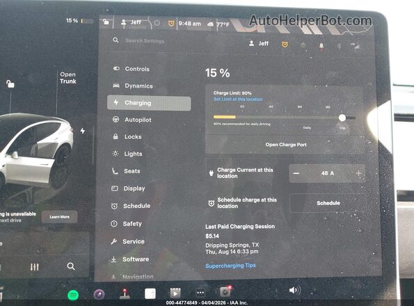 7SAYGDEE1NA011043 2022 TESLA MODEL Y Белый 
