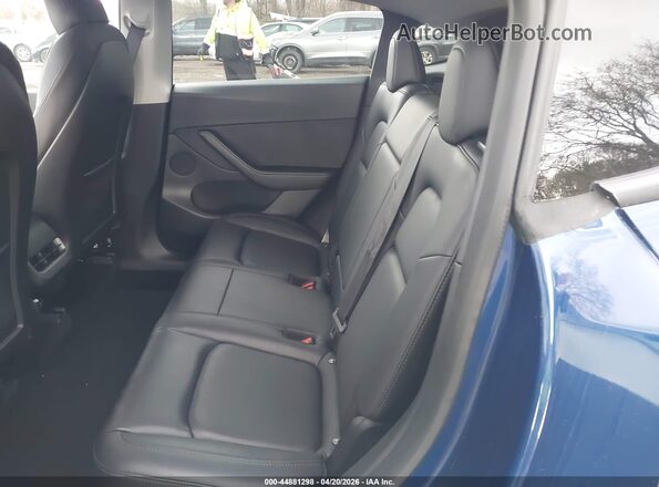 7SAYGDEE2NF320152 2022 TESLA MODEL Y Blue Vista de la etiqueta del VIN