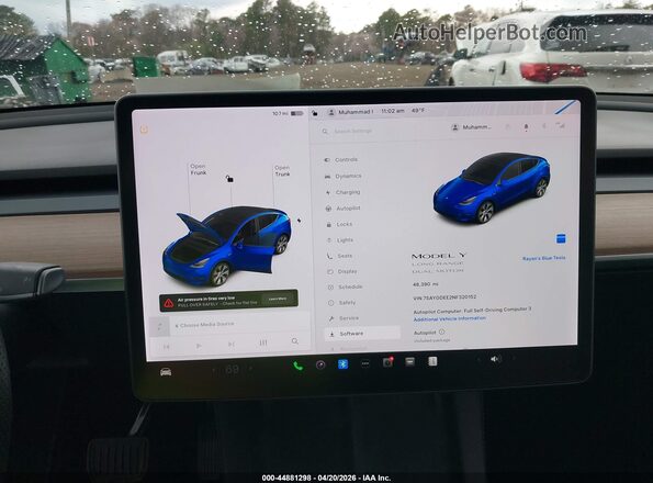 7SAYGDEE2NF320152 2022 TESLA MODEL Y Blue 
