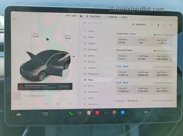 7SAYGDEE2NF394848 2022 TESLA MODEL Gray ხელსაწყოთა პანელის ხედი