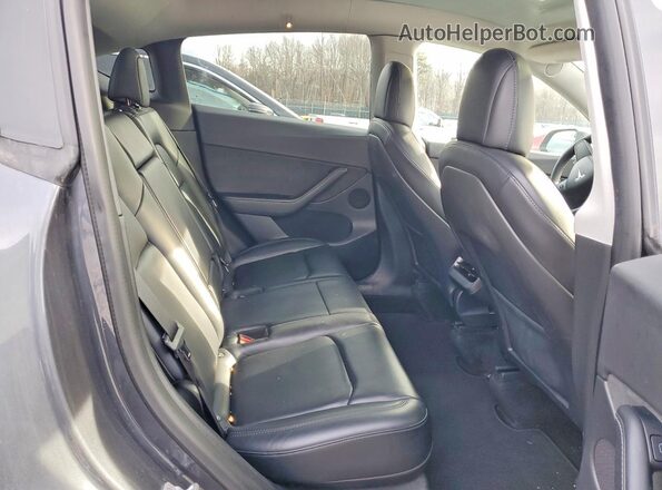 7SAYGDEE2NF394848 2022 TESLA MODEL Gray უკანა სალონის ხედი