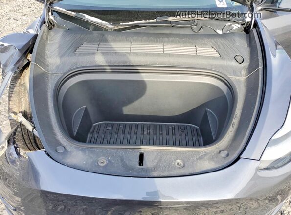 7SAYGDEE2NF394848 2022 TESLA MODEL Gray ძრავის განყოფილების ხედი