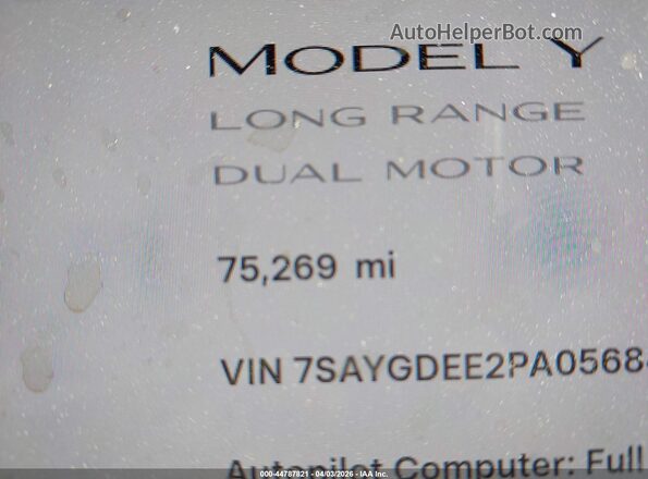 7SAYGDEE2PA056849 2023 TESLA MODEL Y Black 