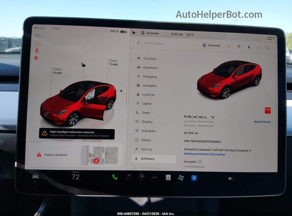 7SAYGDEE2PF839690 2023 TESLA MODEL Y White 