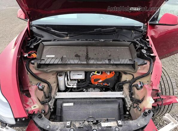 7SAYGDEE2RA258805 2024 TESLA MODEL Red Vista de la etiqueta del VIN