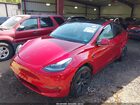 2024 Tesla Model Y Long Range Dual Motor All-wheel Drive Red vin: 7SAYGDEE2RF158142