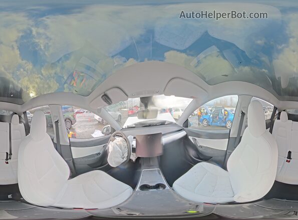 7SAYGDEE3NF360918 2022 TESLA MODEL White Панорамний вид салону 360°