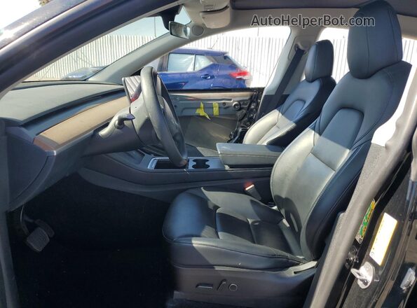 7SAYGDEE3NF456029 2022 TESLA MODEL Black Widok wnętrza z przodu