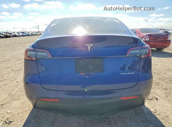 7SAYGDEE3NF533255 2022 TESLA MODEL Blue უკანა ხედი