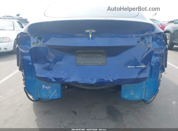 7SAYGDEE4PF693003 2023 TESLA MODEL Y Blue Widok z przodu