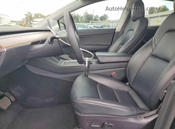 7SAYGDEE5NF506414 2022 TESLA MODEL Black წინა სალონის ხედი