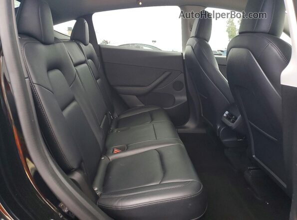 7SAYGDEE5NF506414 2022 TESLA MODEL Black უკანა სავარძლების ხედი