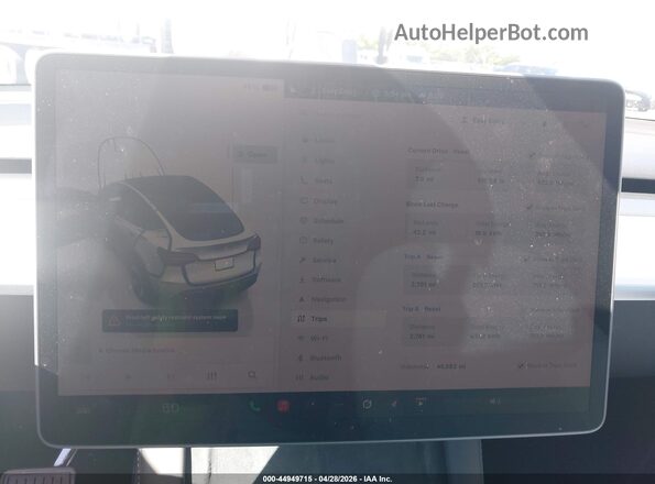 7SAYGDEE6RA263652 2024 TESLA MODEL Y Белый Вид задних сидений