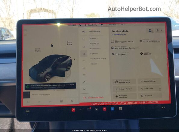 7SAYGDEE7NA021818 2022 TESLA MODEL Y Gray 
