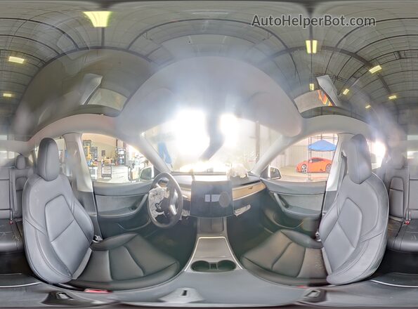 7SAYGDEE8NF504530 2022 TESLA MODEL White სალონის 360-გრადუსიანი ხედი