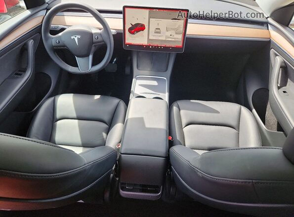 7SAYGDEE8NF560726 2022 TESLA MODEL Red Вид панелі приладів