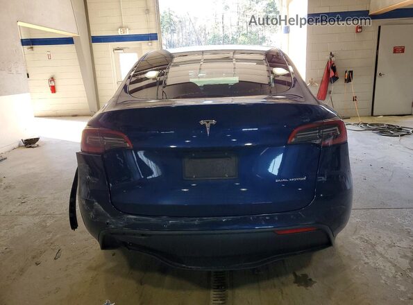 7SAYGDEE9NF382244 2022 TESLA MODEL Blue Հետևի տեսք
