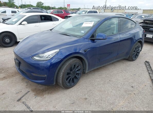 7SAYGDEE9NF480853 2022 TESLA MODEL Y Синий Передняя левая четверть