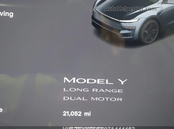 7SAYGDEE9TA444462 2026 TESLA MODEL Y Серый Вид задних сидений
