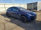 2022 Tesla Model Y Синий vin: 7SAYGDEEXNF371303