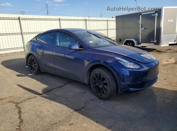 7SAYGDEEXNF371303 2022 TESLA MODEL Синий Передняя правая четверть