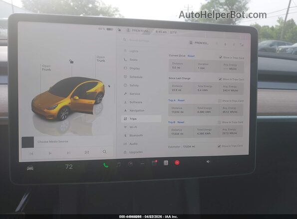 7SAYGDEEXRA262679 2024 TESLA MODEL Y Gray უკანა სავარძლების ხედი