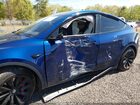 2022 Tesla Model Y Performance Dual Motor All-wheel Drive Blue vin: 7SAYGDEF2NF491069