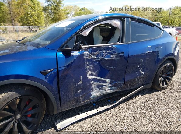 7SAYGDEF2NF491069 2022 TESLA MODEL Y Blue Vista frontal