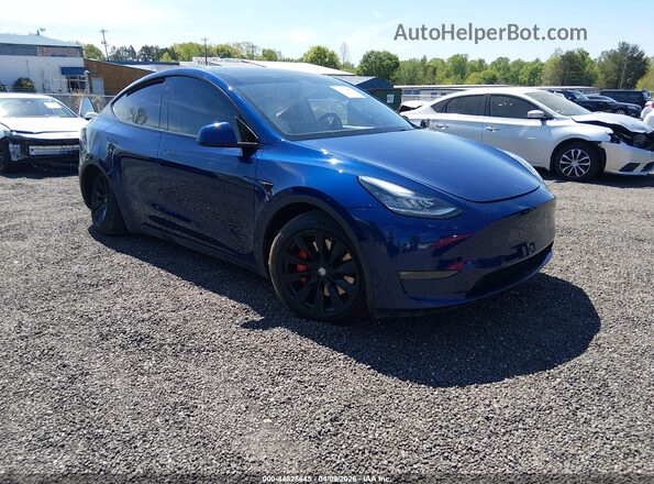 7SAYGDEF2NF491069 2022 TESLA MODEL Y Blue Delantero derecho