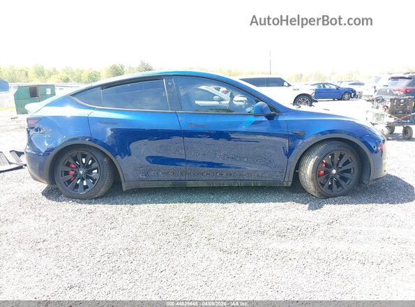 7SAYGDEF2NF491069 2022 TESLA MODEL Y Blue Vista del cuadro de instrumentos