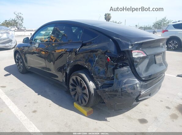 7SAYGDEF2NF491203 2022 TESLA MODEL Y Black უკანა მარცხენა