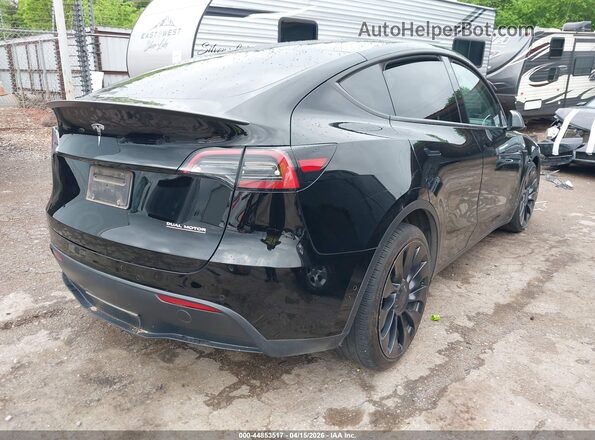 7SAYGDEF2NF564571 2022 TESLA MODEL Y Black უკანა მარჯვენა