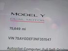 2022 Tesla Model Y Performance Dual Motor All-wheel Drive White vin: 7SAYGDEF3NF351547