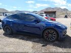 2022 Tesla Model Y Performance Dual Motor All-wheel Drive Blue vin: 7SAYGDEF5NF393590
