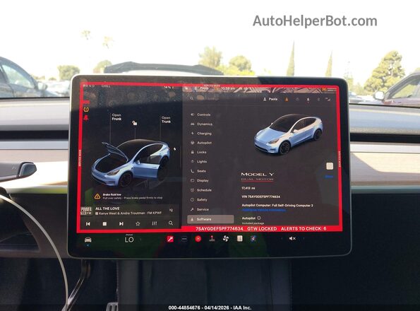 7SAYGDEF5PF774634 2023 TESLA MODEL Y Серый 