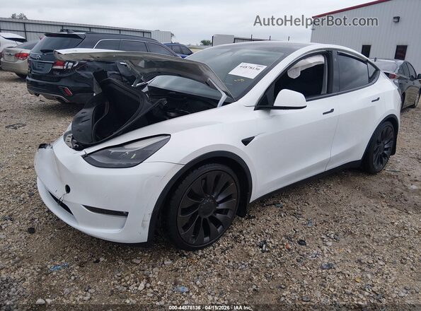 7SAYGDEF6NF312175 2022 TESLA MODEL Y White Przód lewy
