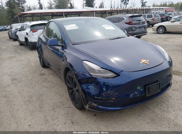 7SAYGDEF6NF492788 2022 TESLA MODEL Y Blue Przód prawy