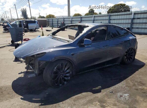 7SAYGDEF7NF309916 2022 TESLA MODEL Gray Vista tres cuartos delantera izquierda