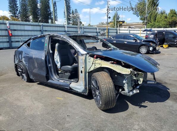 7SAYGDEF7NF309916 2022 TESLA MODEL Gray Delantero derecho