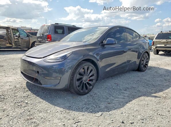 7SAYGDEFXNF465769 2022 TESLA MODEL Серый Передняя левая четверть