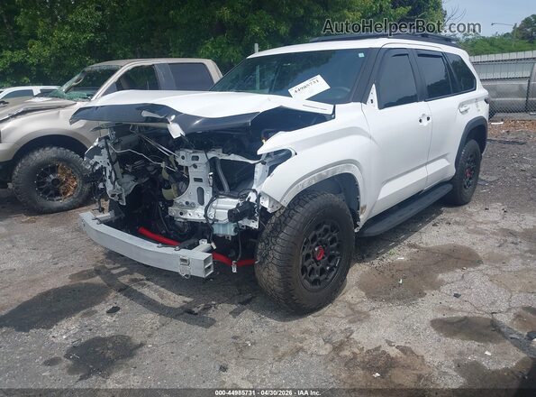 7SVAAABA4RX044848 2024 TOYOTA SEQUOIA White წინა მარცხენა ხედი სამი მეოთხედიდან