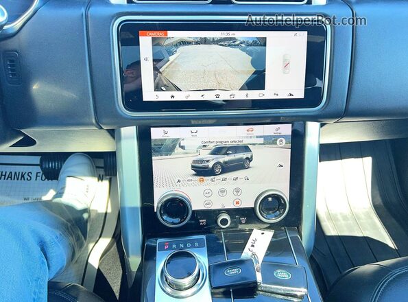 SALGS2SV8KA517596 2019 LAND ROVER RANGE ROVER Black Engine compartment view