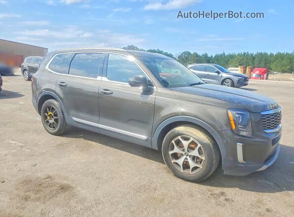 5XYP34HC4MG098607 2021 KIA TELLURIDE Black Front view